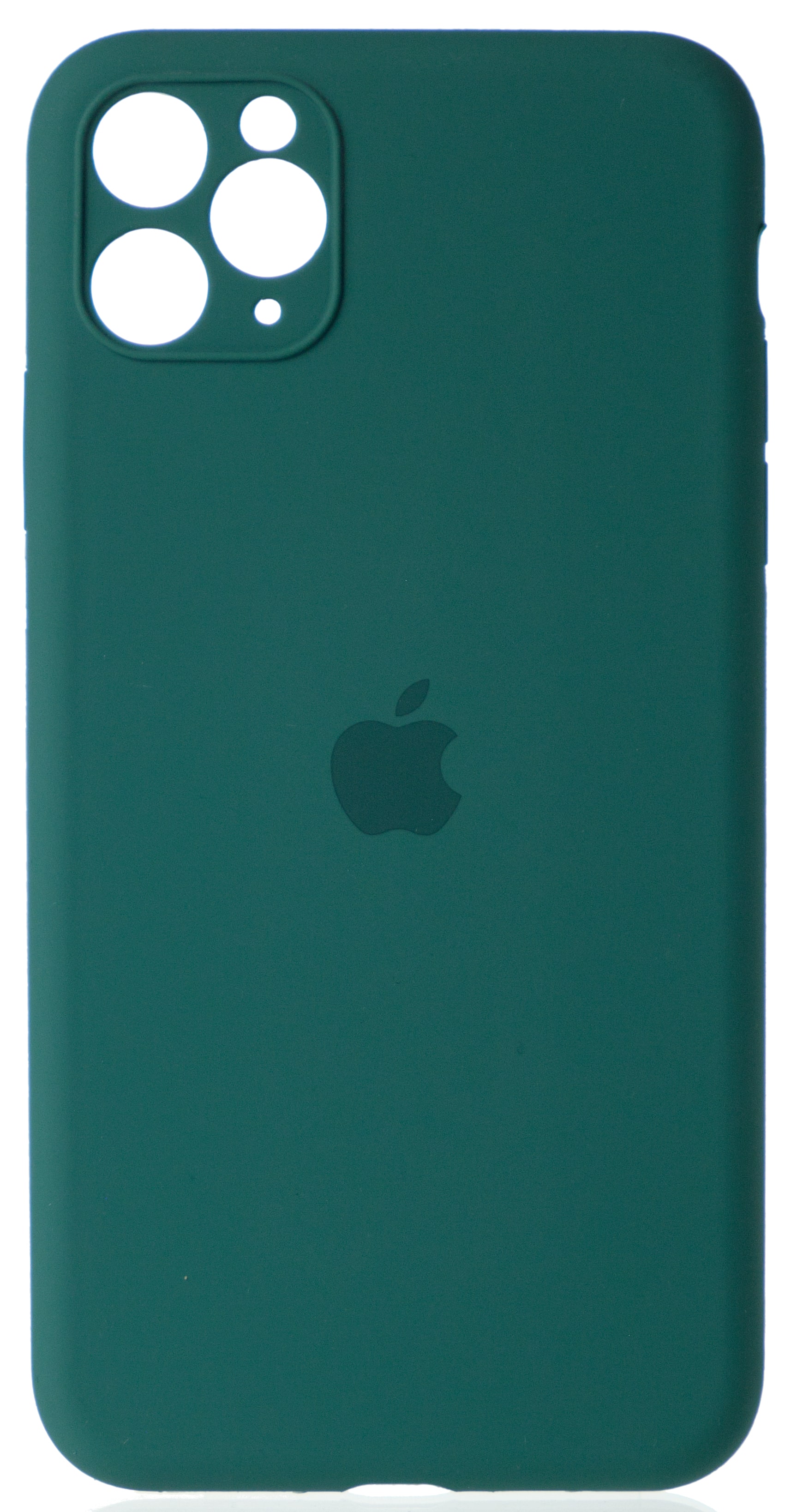 Чехол Silicone Case полная защита для iPhone 11 Pro Max темно-зеленый